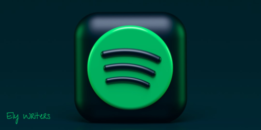 Green and black Spotify logo, with 'Ely Writers' written in the bottom-left corner.